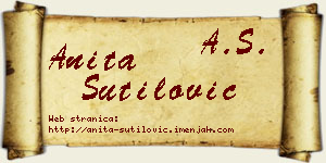 Anita Šutilović vizit kartica
